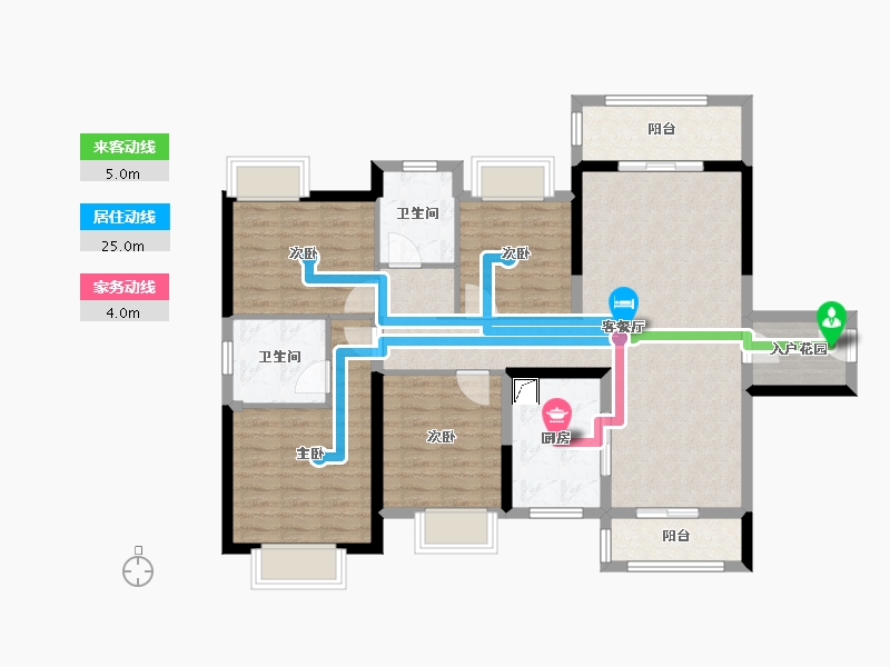 湖南省-长沙市-宁乡美的城-103.13-户型库-动静线