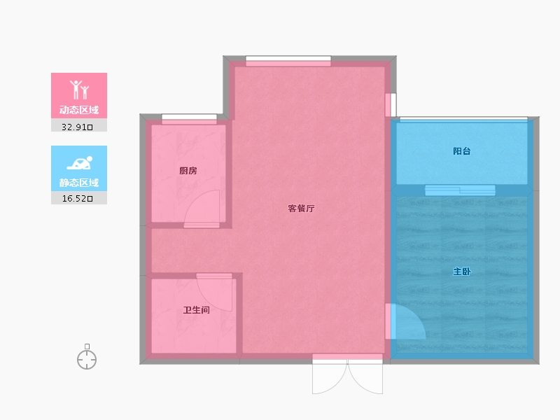 陕西省-西安市-大兴九臻-44.37-户型库-动静分区