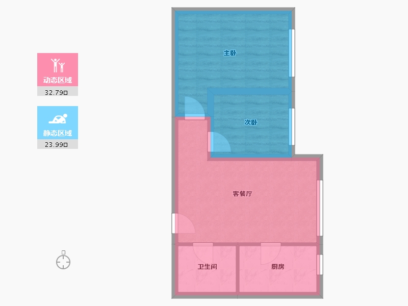 陕西省-西安市-当代宏府MOMA-50.34-户型库-动静分区