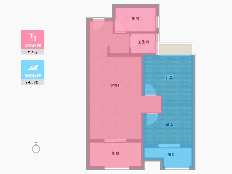 陕西省-西安市-大兴九臻-61.49-户型库-动静分区