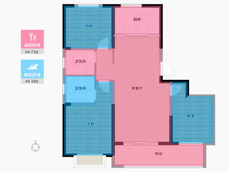 山东省-潍坊市-创投·潍州金谷-102.40-户型库-动静分区