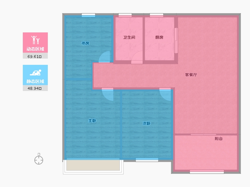 山东省-潍坊市-东方天韵韵和园-107.68-户型库-动静分区