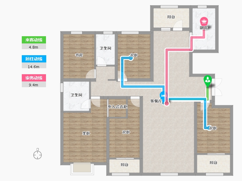 山东省-潍坊市-城投奥文公馆-150.10-户型库-动静线