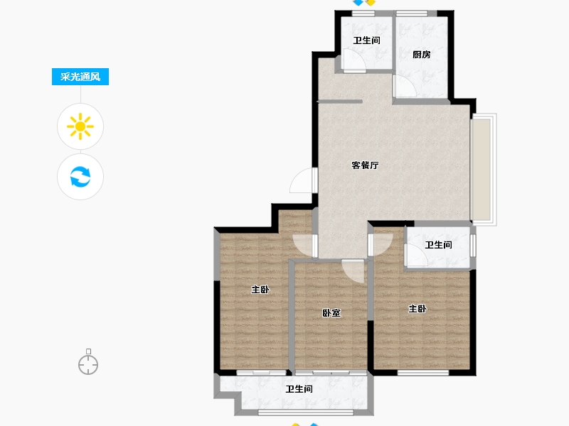 山东省-潍坊市-创投·潍州金谷-116.01-户型库-采光通风