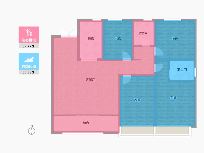 山东省-潍坊市-恒信天悦-115.21-户型库-动静分区