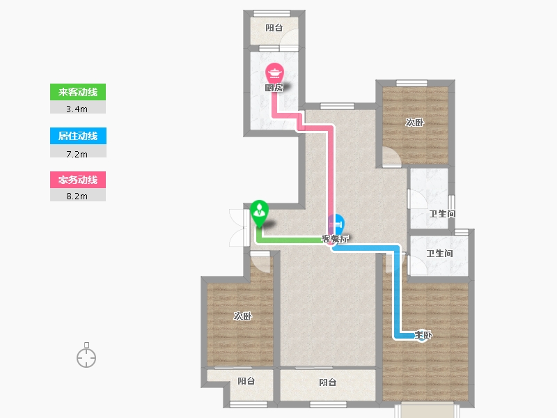 山东省-潍坊市-城投奥文公馆-103.50-户型库-动静线