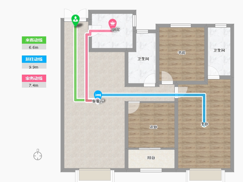 山东省-潍坊市-恒信天悦-109.23-户型库-动静线