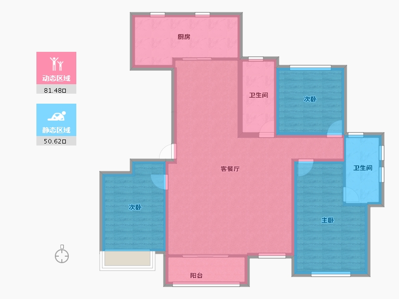 山东省-潍坊市-歌尔绿城-119.20-户型库-动静分区