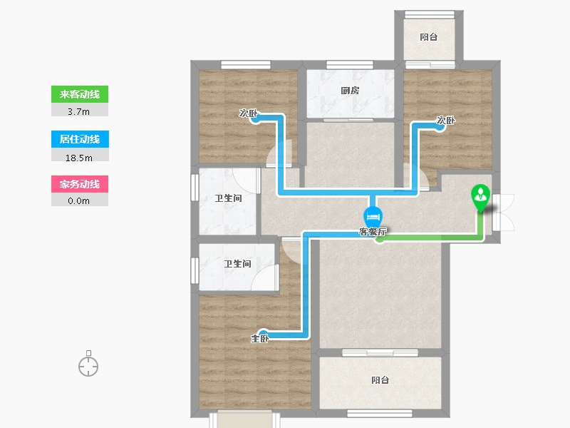 陕西省-西安市-辰宇世纪城-78.80-户型库-动静线