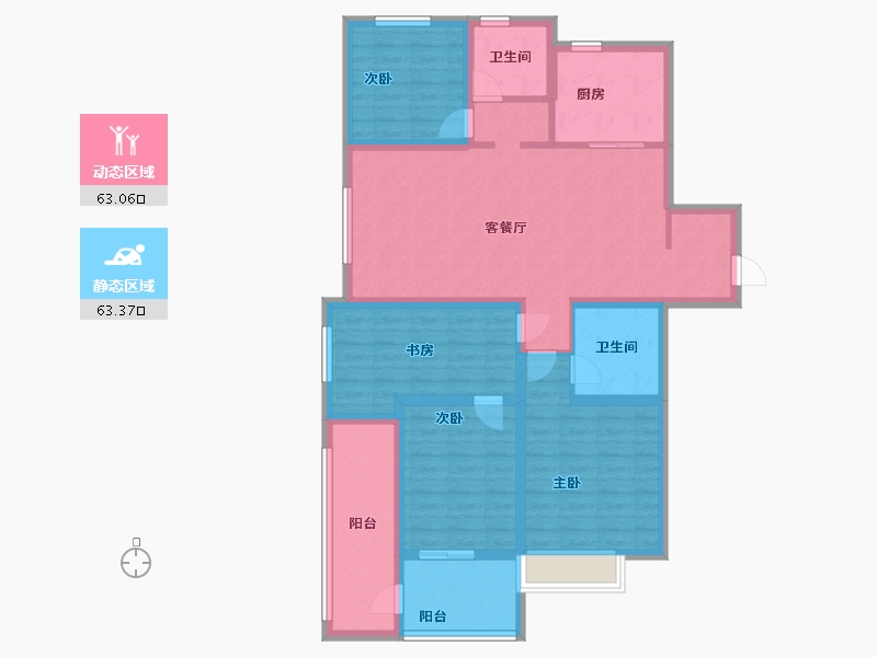 山东省-潍坊市-歌尔绿城-112.00-户型库-动静分区