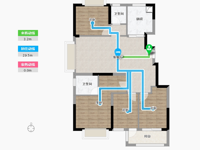 江苏省-无锡市-栖霞天樾府-97.63-户型库-动静线