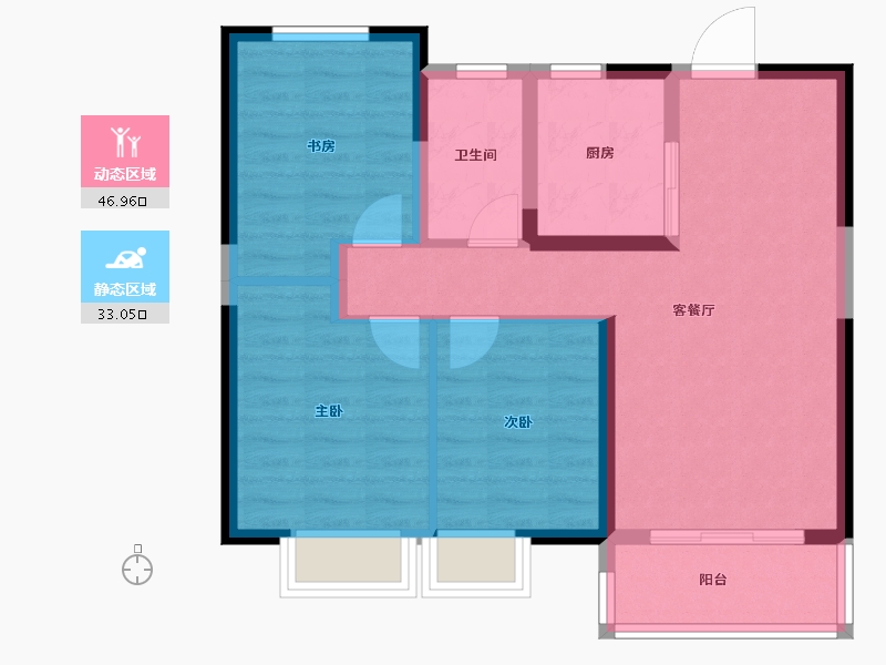 湖北省-武汉市-中建铂公馆-71.21-户型库-动静分区