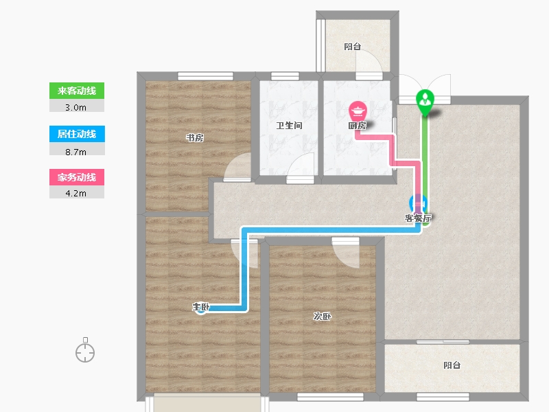 山东省-潍坊市-东方天韵韵和园-92.39-户型库-动静线