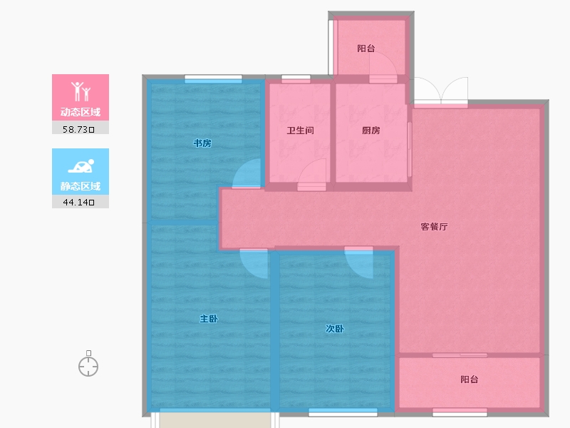 山东省-潍坊市-东方天韵韵和园-92.39-户型库-动静分区