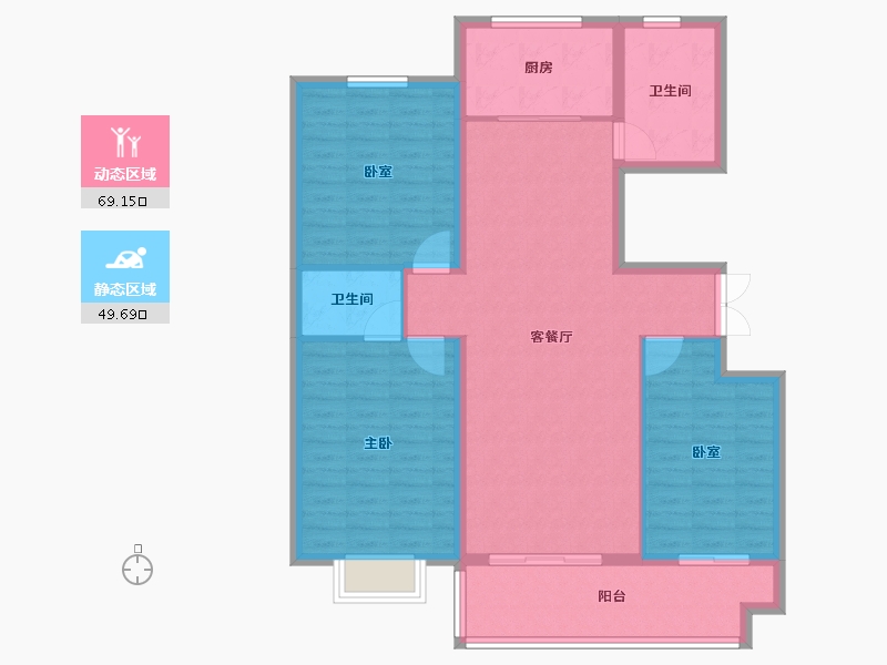 天津-天津市-史丹利四季长安-108.00-户型库-动静分区