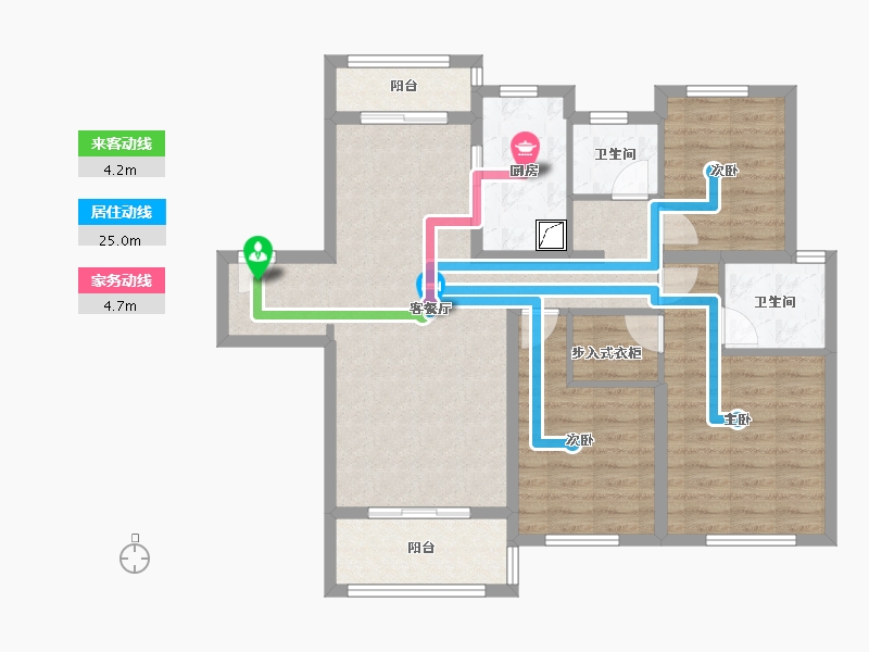 湖北省-武汉市-海林康桥官邸-94.31-户型库-动静线