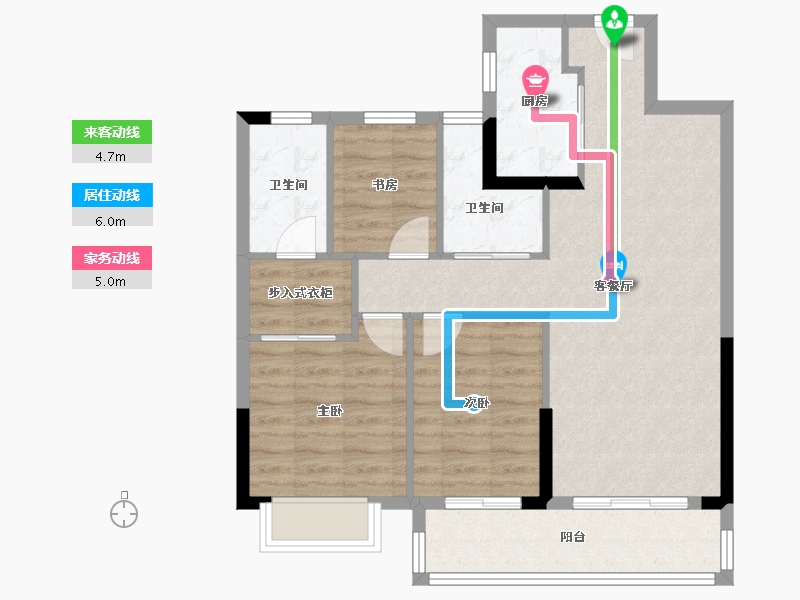 湖北省-武汉市-百瑞景滨江生活区-79.93-户型库-动静线