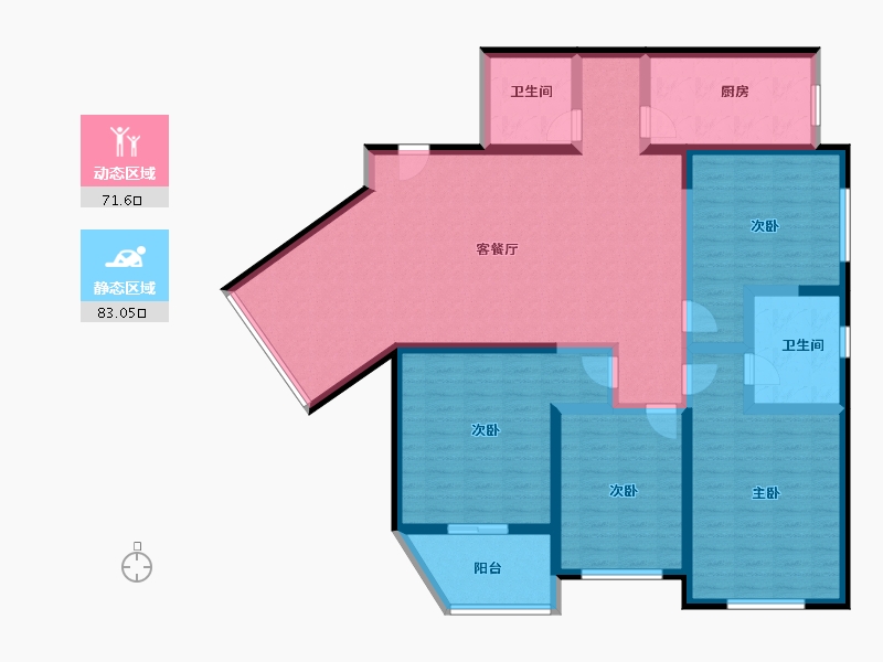 陕西省-西安市-臻园阳光-138.40-户型库-动静分区