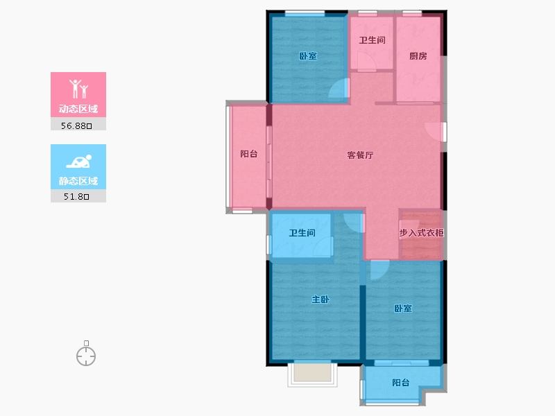 河南省-郑州市-融侨悦城-97.60-户型库-动静分区