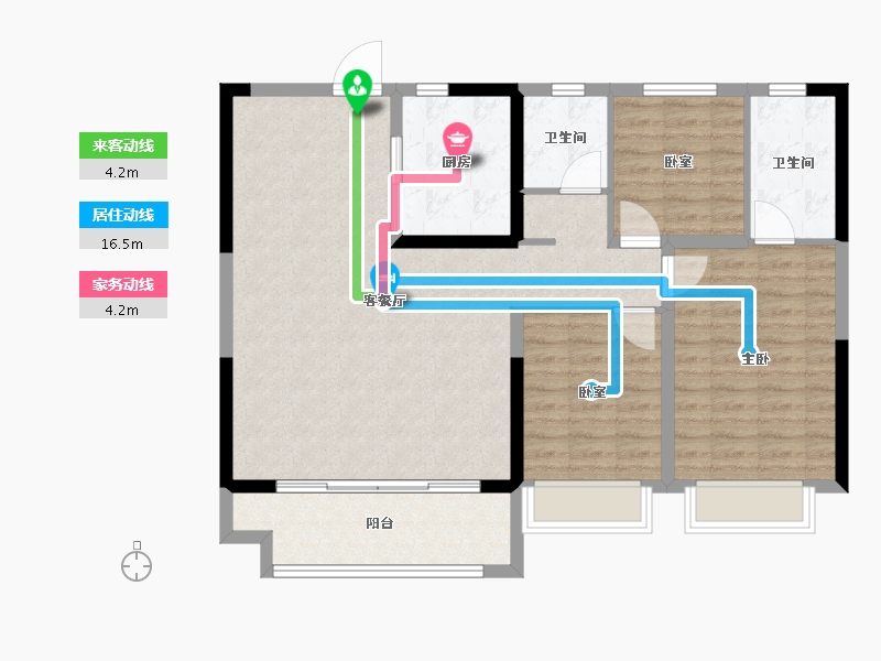 山东省-临沂市-中南·君启-102.40-户型库-动静线