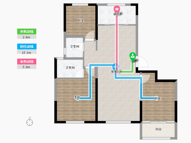 山东省-潍坊市-创投·潍州金谷-116.81-户型库-动静线