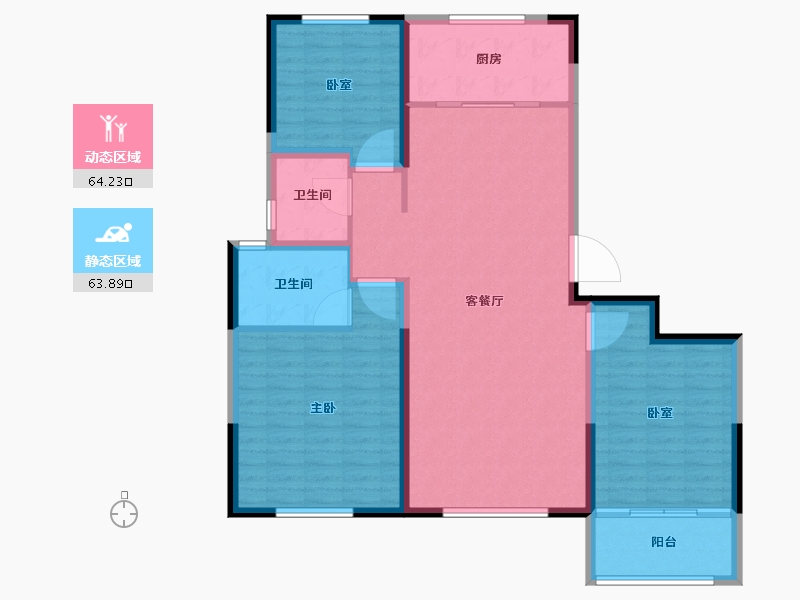 山东省-潍坊市-创投·潍州金谷-116.81-户型库-动静分区