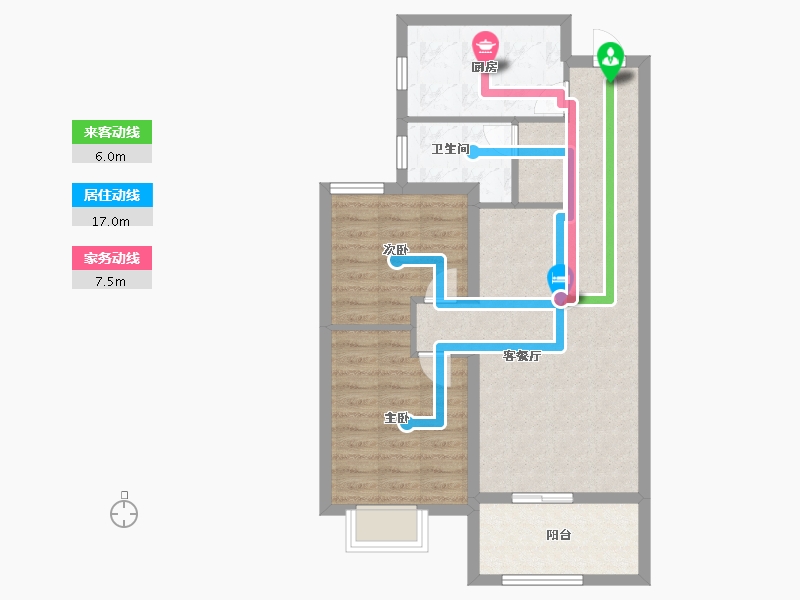 河北省-石家庄市-三盛·明瀚·璞悦长安-72.00-户型库-动静线