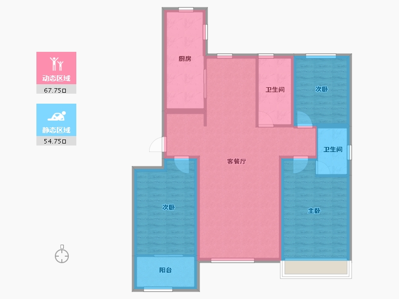 山东省-潍坊市-东方天韵韵和园-110.39-户型库-动静分区