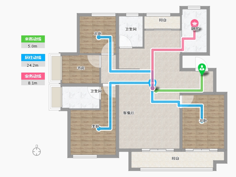 山东省-潍坊市-—象澜湾-136.80-户型库-动静线