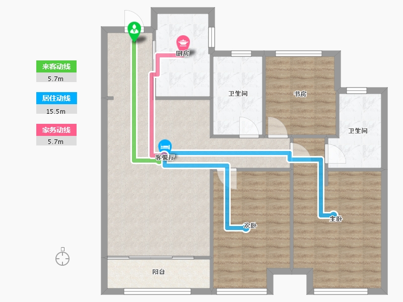 山东省-威海市-富力星光天地-81.40-户型库-动静线