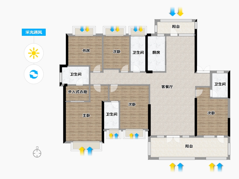 湖北省-武汉市-德雅国际城-193.77-户型库-采光通风