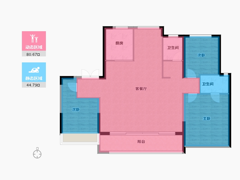 陕西省-西安市-招商央畔-114.84-户型库-动静分区