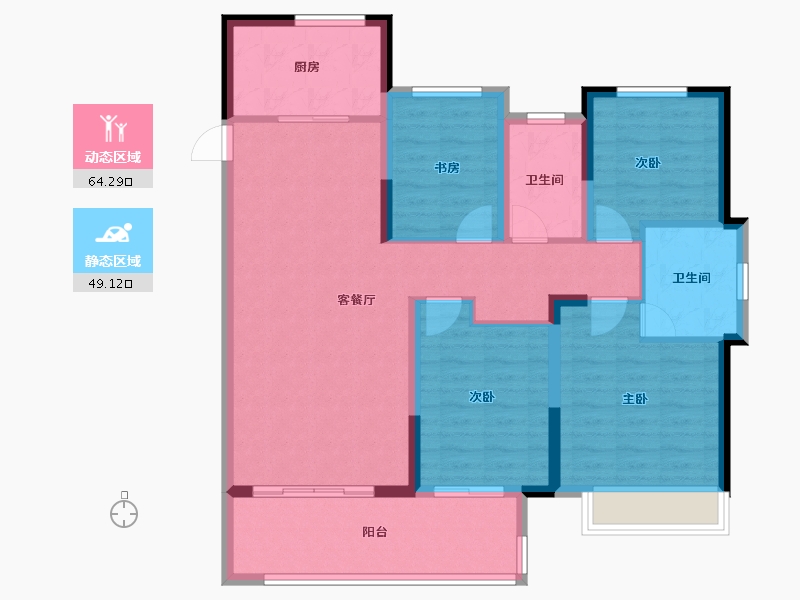 江苏省-无锡市-宝龙TOD未来新城-101.76-户型库-动静分区