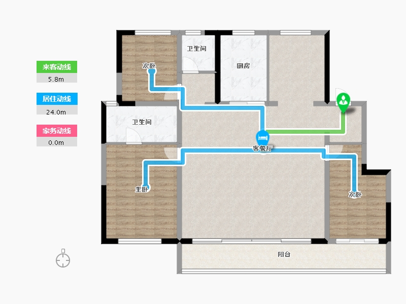 陕西省-西安市-招商央畔-134.96-户型库-动静线