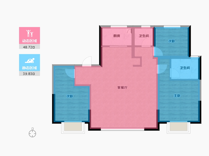 陕西省-咸阳市-绿地智创金融城-78.81-户型库-动静分区