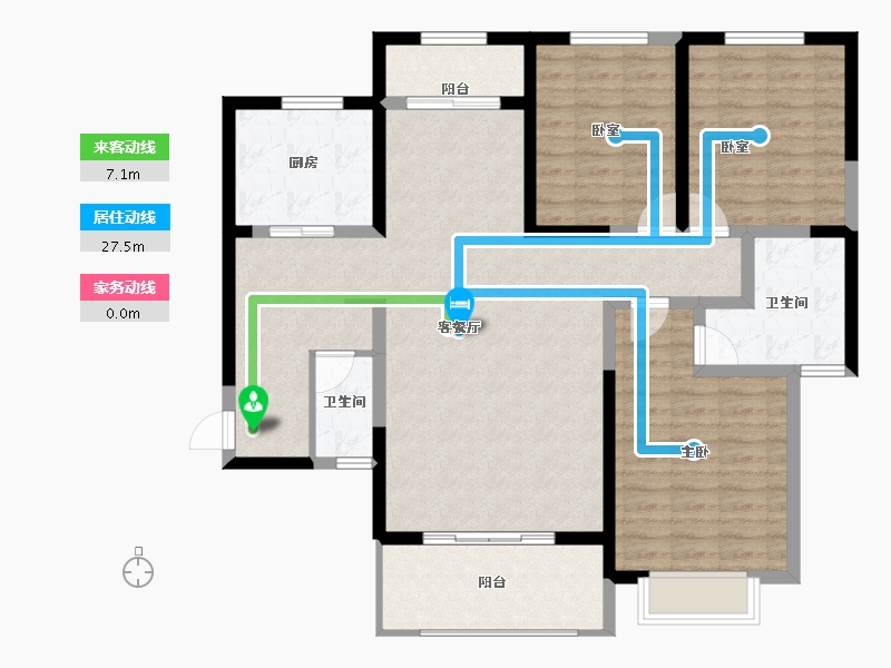 陕西省-西安市-元熙樾府-113.06-户型库-动静线