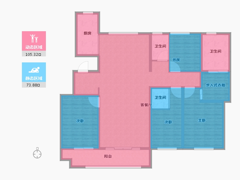 山东省-潍坊市-—象澜湾-162.40-户型库-动静分区