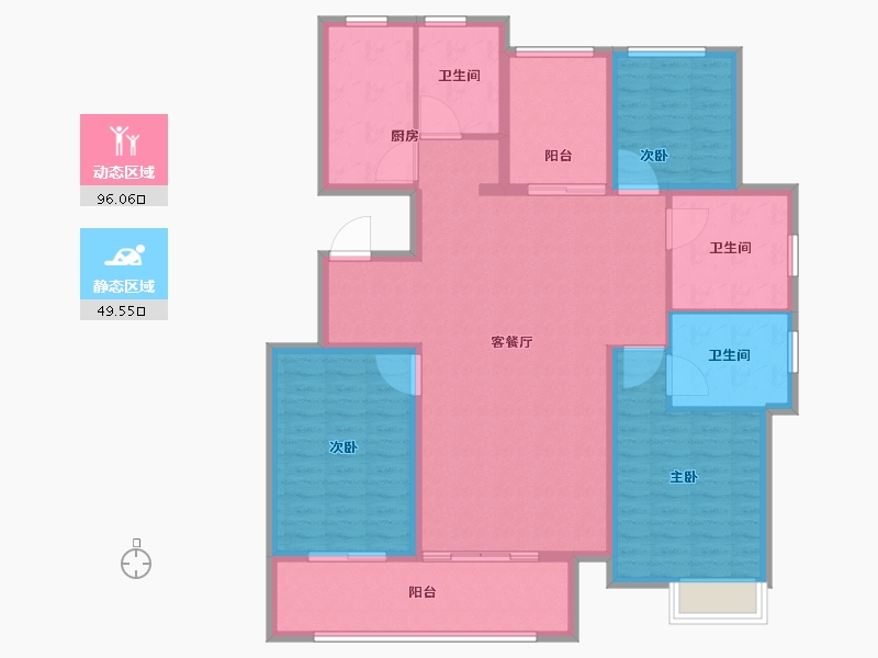 山东省-潍坊市-—象澜湾-132.13-户型库-动静分区