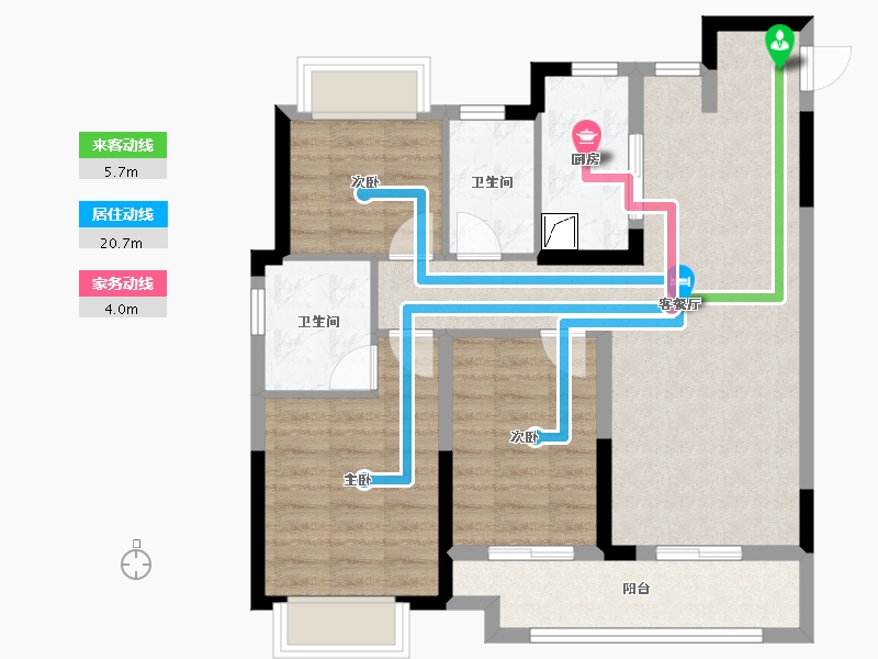 湖北省-武汉市-武汉城建·融创水韵长洲-78.96-户型库-动静线