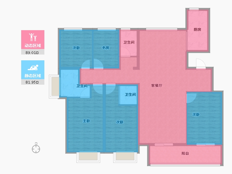 山东省-潍坊市-—象澜湾-154.41-户型库-动静分区