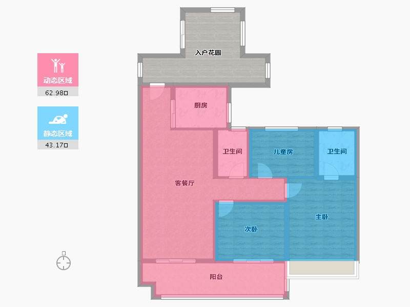 安徽省-宿州市-中煤华府-99.62-户型库-动静分区