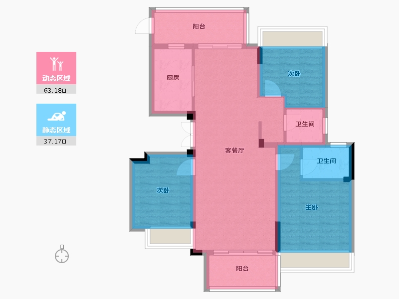 河南省-信阳市-半山学府-90.00-户型库-动静分区