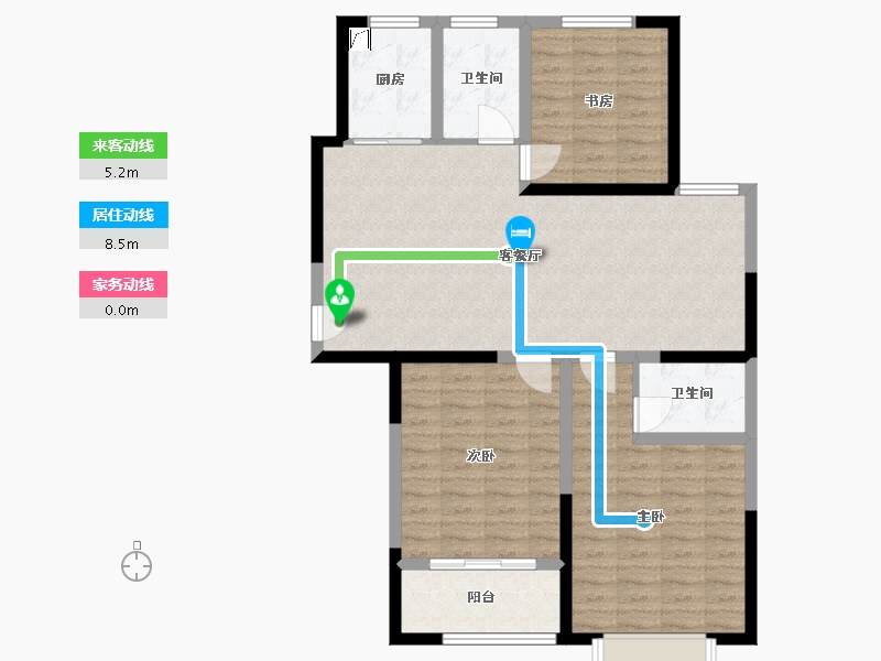 山东省-济宁市-幸福街小区-100.00-户型库-动静线