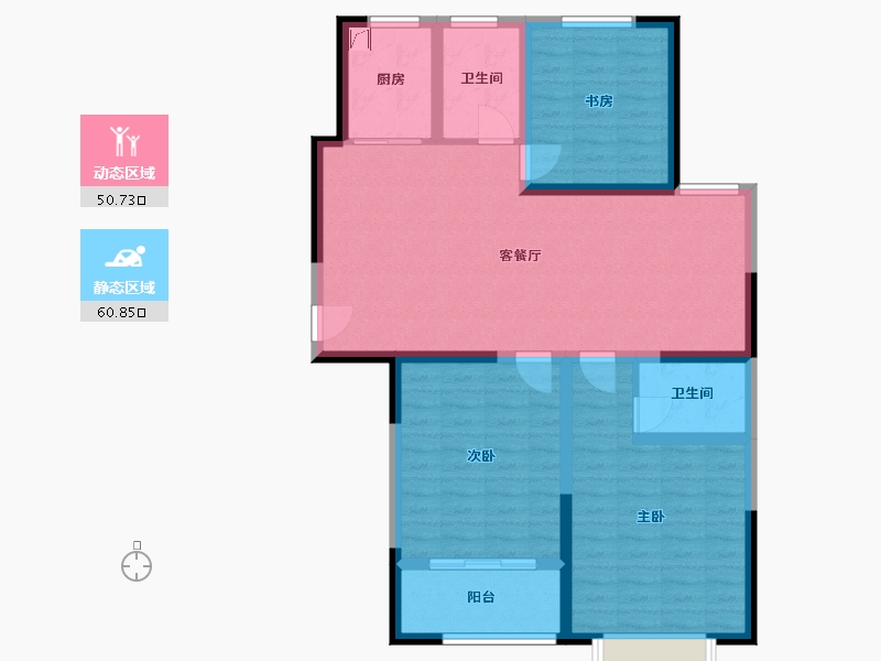 山东省-济宁市-幸福街小区-100.00-户型库-动静分区