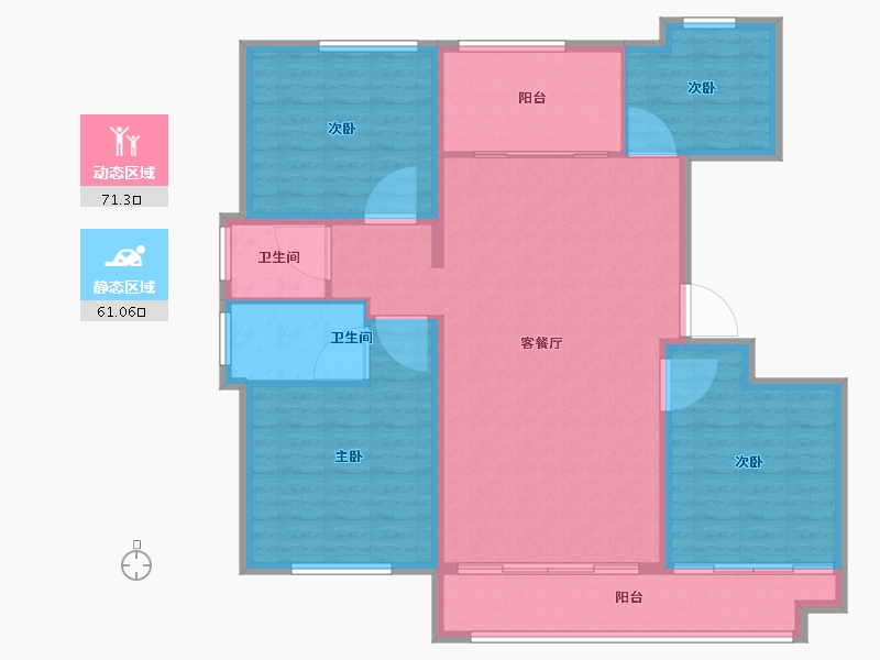 山东省-潍坊市-—象澜湾-120.81-户型库-动静分区