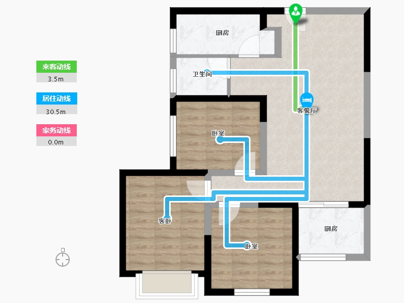 陕西省-西安市-元熙樾府-70.86-户型库-动静线