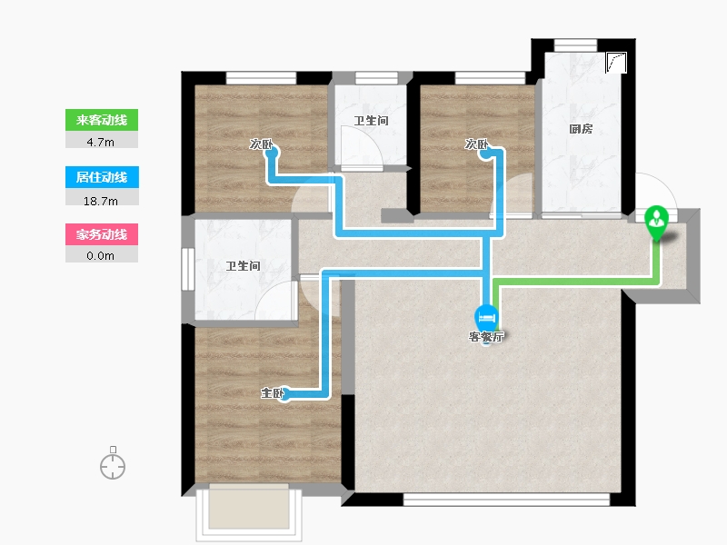 陕西省-咸阳市-绿地智创金融城-59.32-户型库-动静线