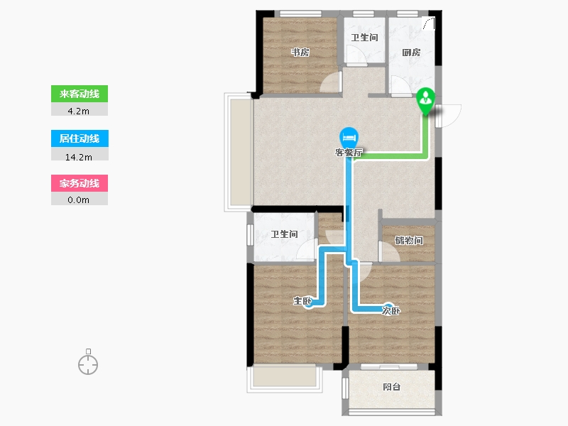 浙江省-绍兴市-云熙望府-88.00-户型库-动静线