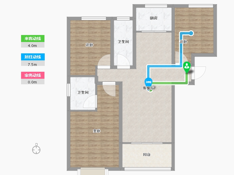 陕西省-西安市-盛唐融城-97.66-户型库-动静线