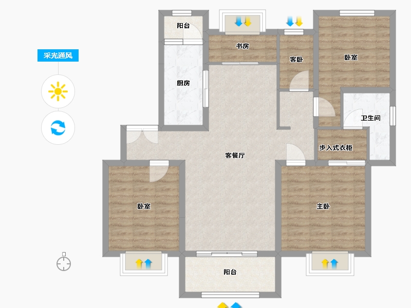 贵州省-黔东南苗族侗族自治州-冠顺山江华府-105.00-户型库-采光通风